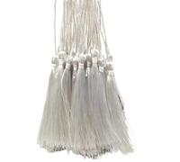 Colgante de Borla 32 borlas de Seda 13 cm for marcar Libros, Juego Mini, Colgantes Hechos a Mano for Hacer Joyas y Manualidades(White)