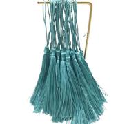 Colgante de Borla 32 borlas de Seda 13 cm for marcar Libros, Juego Mini, Colgantes Hechos a Mano for Hacer Joyas y Manualidades(Light Laker Blue)