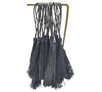 Colgante de Borla 32 borlas de Seda 13 cm for marcar Libros, Juego Mini, Colgantes Hechos a Mano for Hacer Joyas y Manualidades(Deep Gray)