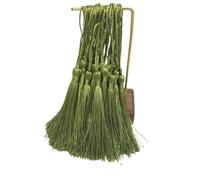 Colgante de Borla 32 borlas de Seda 13 cm for marcar Libros, Juego Mini, Colgantes Hechos a Mano for Hacer Joyas y Manualidades(Green)