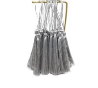 Colgante de Borla 32 borlas de Seda 13 cm for marcar Libros, Juego Mini, Colgantes Hechos a Mano for Hacer Joyas y Manualidades(Sliver)