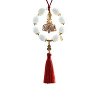 Colgante de Buda, dije de seguridad para espejo retrovisor de buena suerte, meditativo colgante de vehículo, estética universal de cabina de camión, estatua dorada serena para el área del
