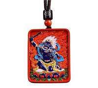 Colgante de Buda patrón del zodiaco cinabrio hecho a mano, amuleto de Feng Shui pintado, joyería de protección espiritual para hombres y mujeres (gallo)