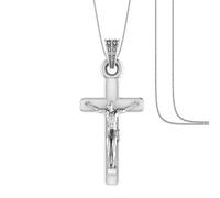 Colgante de cadena de Dios Jesús (colgante con cadena de caja) para hombres y mujeres, plata pura, medallón de cadena de Señor Isa masih para buena salud y riqueza, plata - Clevio978-1