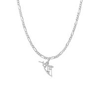 Colgante de cadena de plata de ley (92,5% de pureza) de God Ram Ji (colgante con cadena Figaro) para hombres y mujeres, medallón de plata pura Bhagwan Shri Ram para buena salud y riqueza, plata