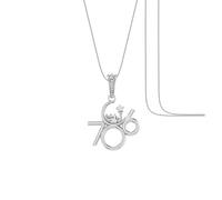 Colgante de cadena religiosa y afortunada 786 (colgante con cadena de serpiente) para hombres y mujeres, plata pura, musulmana, espiritual, cadena 786 para buena suerte, salud y riqueza, plata