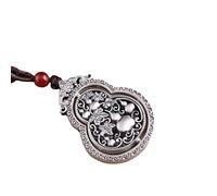 Colgante de calabaza de filigrana hueca de plata S999, bendición, prosperidad, llega juntos, joyería colgante para hombres y mujeres (solo colgante)