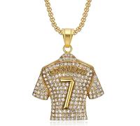 Colgante de Camiseta Número 7 de Fútbol, Collar de Jersey para Hombre