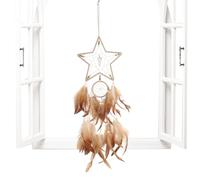 Colgante de campanillas de viento atrapasueños, atrapasueños para niñas,Atrapasueños de plumas de media luna/estrella para coche | Atrapasueños para pared, Atrapasueños de boda, Atrapasueños para coch