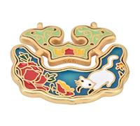 Colgante de Candado Artesanal Colorido, Colgante de Candado de Paz Moderno de Moda Estilo étnico Chino para Uso Diario para Bodas(Cerradura de deseo de gato blanco)