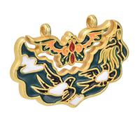 Colgante de Candado Artesanal Colorido, Colgante de Candado de Paz Moderno de Moda Estilo étnico Chino para Uso Diario para Bodas(La primavera se bloquea de repente)