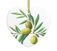 Colgante de cerámica para árbol de Navidad, diseño de rama de olivo WHJSHOP para hogares, centros comerciales, supermercados y tiendas