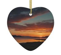 Colgante de cerámica para árbol de Navidad, diseño exquisito de HJFCZH de medianoche, diseño exquisito de 3.1 x 3.1 pulgadas