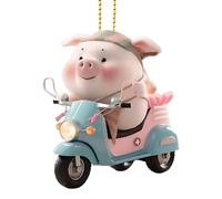 Colgante de cerdo swing - animal, decoración colgante de estética | Ornamento de figura de cerdo lindo de ACRYLIC AUTO ACRYLIC para pantalla de espejo retrovisor, acento de estilo agrícola cap