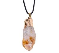 Colgante de citrino amarillo de de citrino de 3 a 5 cm, dije de piedra preciosa, colgante de cristales amarillos, collar de para mujer, para meditación, uso diario, ocasiones