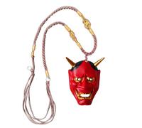 Colgante de collar de terror, colgante tradicional japonés para cubrir la cara, suministros para hacer joyas con cara de fantasma, para espejo retrovisor automotriz, Refer to description, Resina