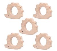 Colgante de collar, mordedor para bebé Material de madera de haya de duradero y duradero Diseño delicado en forma de erizo para collares de decoración de bricolaje