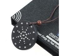 Colgante De Collar Negro Cuántico Para Hombres Y Mujeres,Rodio Plateado
