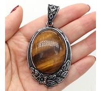 Colgante de concha de abulón de piedra Natural, cabujón, cuentas de cuarzo rosa, abalorios bohemios para collar DIY, fabricación de joyas,Piedra de ojo de tigre