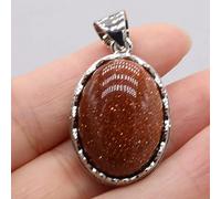 Colgante de concha de piedra Natural, cuentas de cabujón de huevo, amatistas, abalorios de concha de abulón de ojo de tigre para collar DIY,Piedra de arena dorada