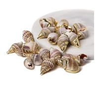 Colgante de concha natural de concha de mar para hacer joyas, collar, pulsera, aretes, estilo16, 5 piezas