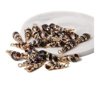 Colgante de concha natural de concha de mar para hacer joyas, collares, pulseras, aretes, estilo30, 10 unidades