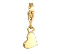 Colgante de corazón con símbolo de corazón, plata de ley 925, chapado en oro, para mujer y niña, romántico, con corazón como símbolo de amor, apto para todos los colgantes y pulseras de abalorios