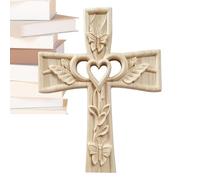 Colgante de corazón de oración - Objeto decorativo tallado a mano - símbolo de amor para San Valentín como decoración de mesa, para iglesia, boda, viaje, fe, matrimonio