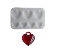 Colgante de corazón para el día de San Valentín de silicona resistente para un fácil desmoldado y uso prolongado