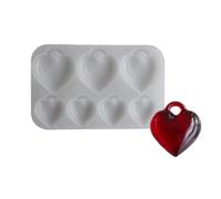 Colgante de corazón para el día de San Valentín, hecho de silicona resistente para un fácil desmoldeo y uso prolongado