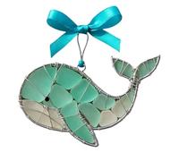 Colgante de criatura marina de acrílico, dije colgante con tema del océano, arte decorativo plano transparente, decoración de árbol de ventana de pared estilo vidrio de mar colorido para sala de estar