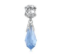 Colgante de cristal de hielo con dije de plata de ley 925 para collar de pulsera Pandora, Zirconia cúbica, Circonita cúbica sintética
