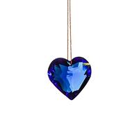 Colgante de cristal en forma de corazón, prisma artesanal, atrapasueños colgante, cadena de adorno, ventana, jardín, decoración de melocotón, corazón