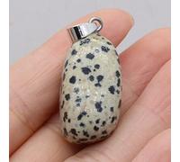 Colgante de cristal irregular de cuarzo transparente con gema natural, artesanías hechas a mano, collar con abalorio DIY,jaspe de damación