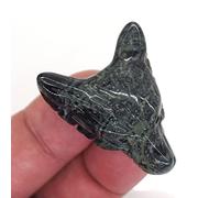 Colgante de cristal tallado a mano, accesorios para manualidades, joyería de animales, collar de cuarzo, decoración de jade, jaspe kambaba