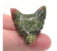 Colgante de cristal tallado a mano, accesorios para manualidades, joyería de animales, collar de cuarzo, decoración de jade, unakita