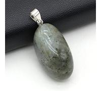 Colgante de cuarzo rosa con gema de piedra Natural, artesanías hechas a mano, collar con abalorio DIY, joyería,labradorita