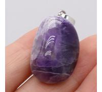 Colgante de cuarzo rosa con gema de piedra Natural, artesanías hechas a mano, collar con abalorio DIY, joyería,Amatista