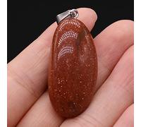 Colgante de cuarzo rosa con gema de piedra Natural, artesanías hechas a mano, collar con abalorio DIY, joyería,Piedra de arena dorada