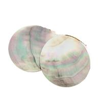 Colgante de cuentas concha mar, fregona negra Natural 45mm, pulida redonda nácar for joyería DIY, 2 uds para joyería haciendo bricolaje