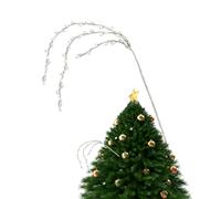 Colgante de cuerda de lentejuelas de Navidad, ramas de lentejuelas de Navidad,Ramas de lentejuelas borla cadena adornos de árbol de Navidad - Hojas/cuentas/ramas abiertas artificiales con lentejuelas,