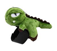 Colgante de dinosaurio de peluche para manillar de bicicleta, accesorio de muñeca de animal de peluche, decoración de juguete suave adecuado para scooters y bicicletas (verde)