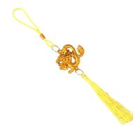 Colgante de dragón dorado de 25 cm, adorno de Año Nuevo chino de la suerte (amarillo)