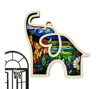 Colgante de elefante de la amistad, colgante de elefante de madera con tarjeta de historia, bono especial, para tribu femenino, de coche