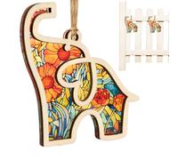 Colgante de elefante de la hermandad de elefantes, elefante de la hermandad de elefantes, madera con tarjeta de historia, complemento de temporada, bono especial, para mejores amigos y hermanas
