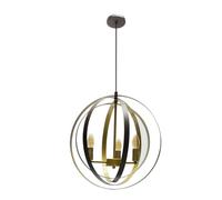 Colgante de encaje 3x14 cm en marrón y oro, ideal para decorar y dar un toque elegante a espacios interiores.