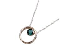 Colgante de esmeralda natural de 6 mm, redondo, verde liso, en plata de ley 925, con cadena de cable de 45 cm. Regalo para la sabiduría, el amor, la armonía y la sanación del chakra del corazón |