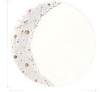 Colgante de espejo de resina sutil lunar para superficie para exhibición de pared que añade dimensión artística a los diseños de sala de estar y dormitorio (blanco)