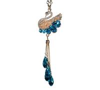 Colgante de espejo para coche, accesorio brillante, azul, Consulta la | Decoración colgante para interior de coche, adorno de embellecedor en forma de S