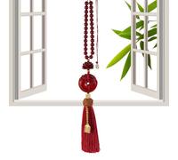 Colgante de espejo retrovisor de coche Cinnabar - Decoración colgante, acento de, accesorio interior automotriz, elegante, de símbolo de paz, coleccionable de prosperidad |